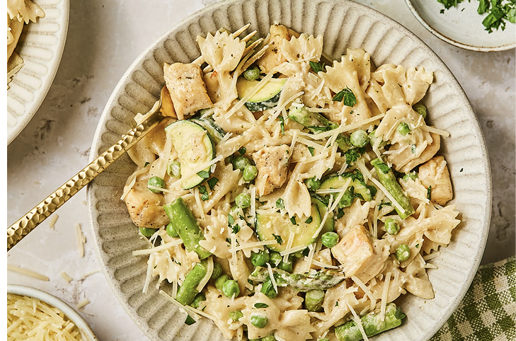 Pasta meal used as a research prompt