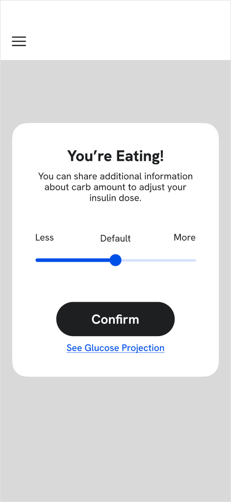 You’re Eating meal announcement prototype